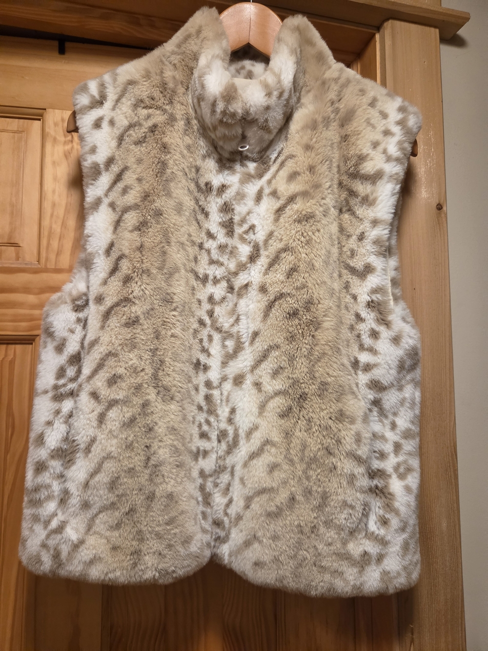 Giacca Faux Fur Leopard Vest